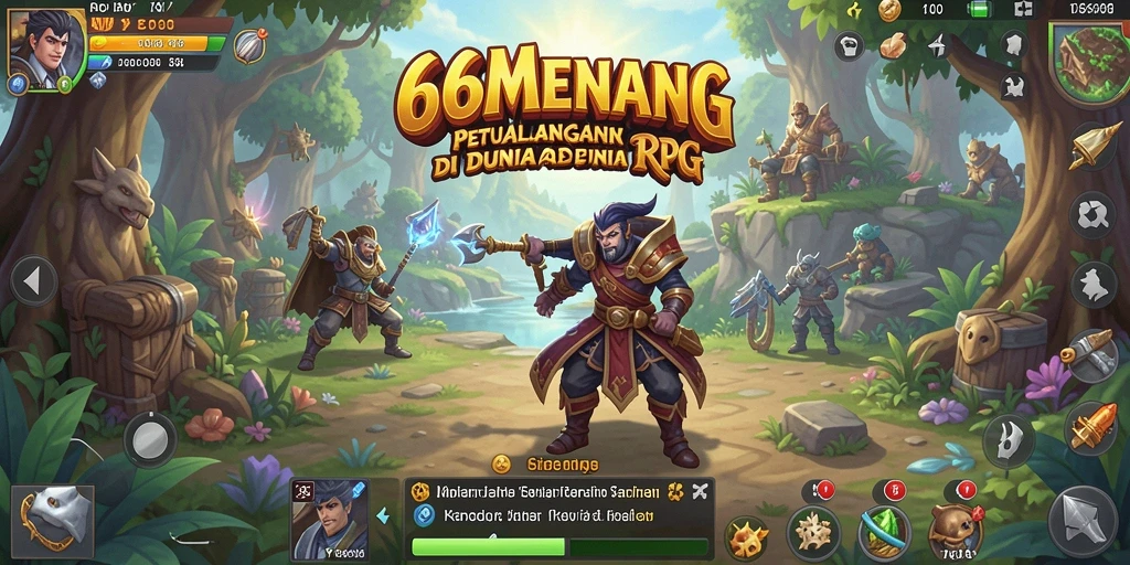 Tampilan gameplay RPG yang mendebarkan di 66MENANG.