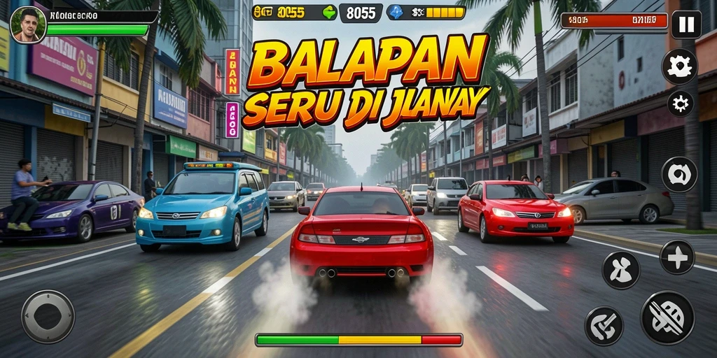 Gameplay Racing yang penuh adrenalin dan grafis menakjubkan.