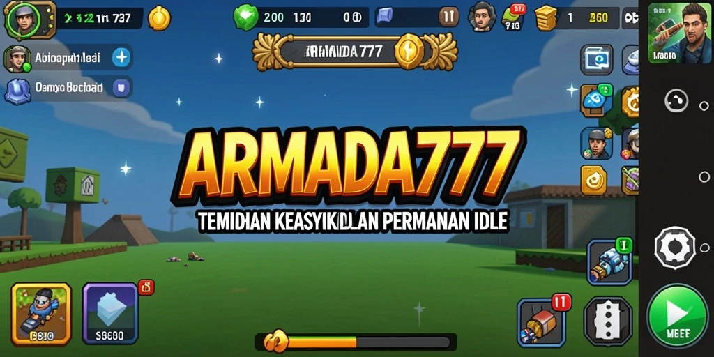 Tampilan gameplay ARMADA777 yang menakjubkan menampilkan armada berlayar di lautan.
