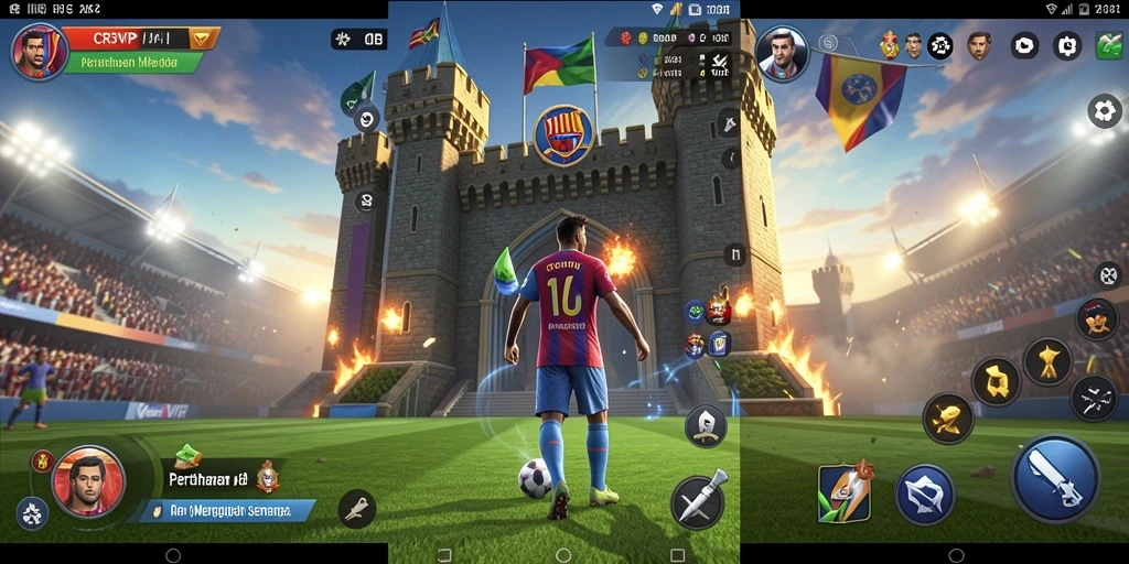 Tangkapan layar gameplay CR7VIP dengan aksi menara pertahanan yang seru.