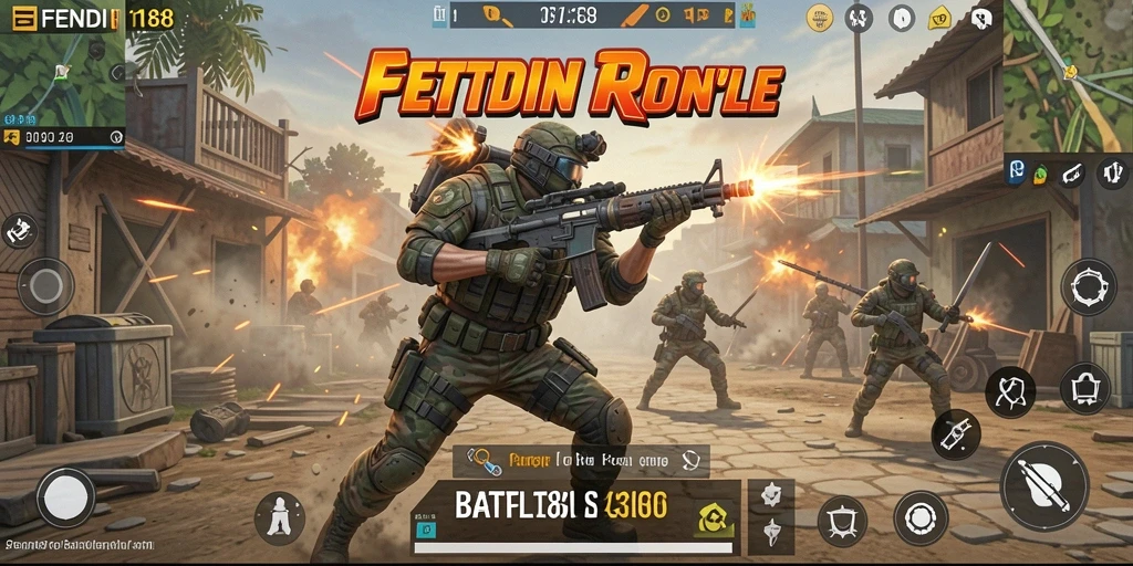 Tampilan aksi seru dalam gameplay FENDI188 Battle Royale.