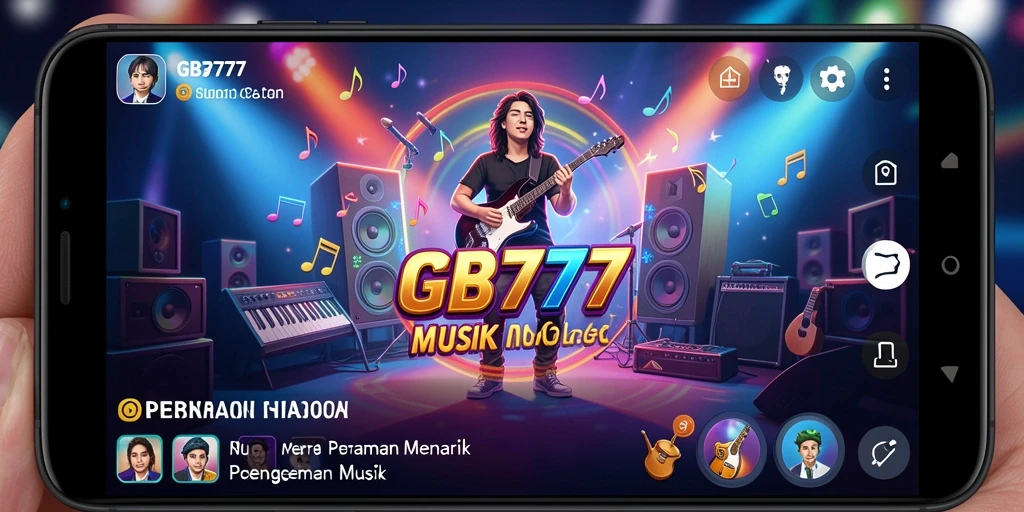 Tampilan gameplay GB777 yang menampilkan aksi musik seru.