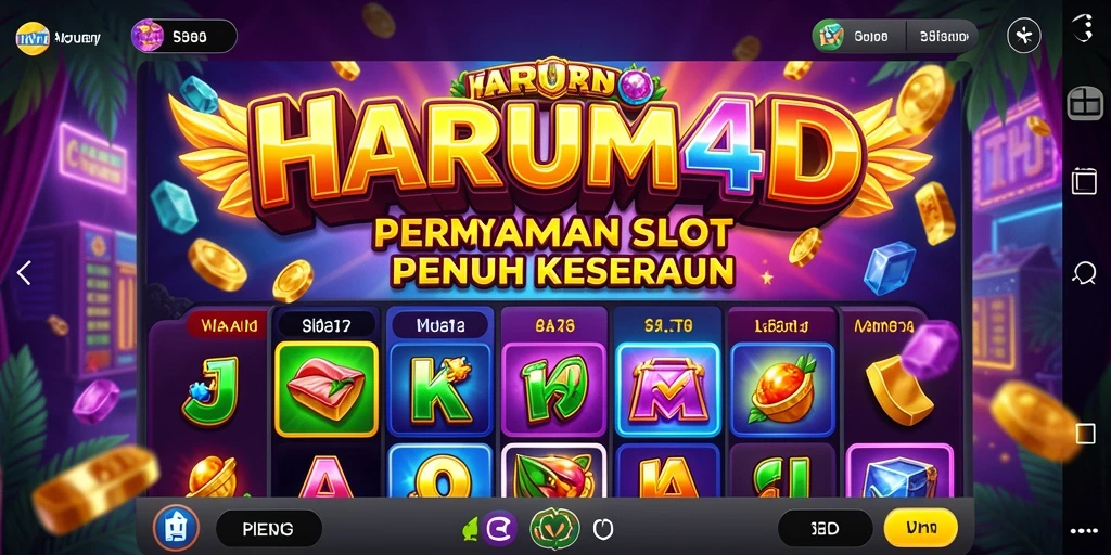 Tampilan gameplay HARUM4D yang menarik dan penuh warna di layar.