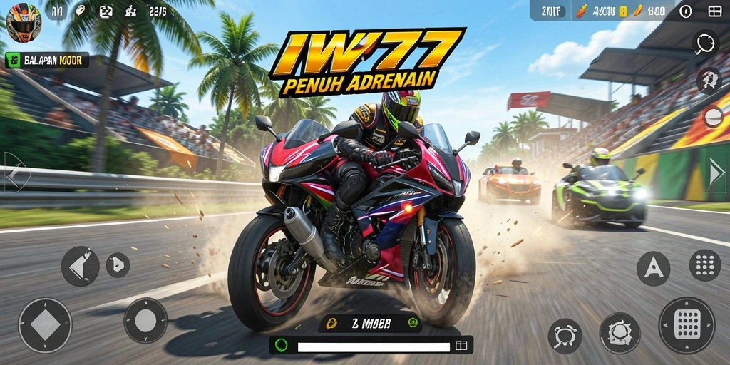 Menampilkan aksi balapan motor yang mendebarkan dan grafik yang mengesankan.