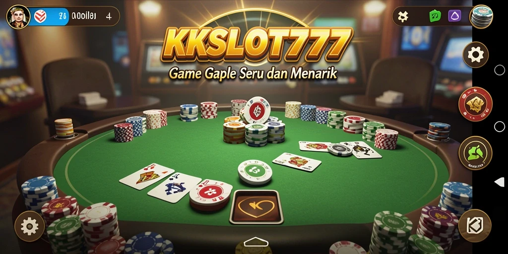 Tampilan menarik dari gameplay Gaple di KKSLOT777.