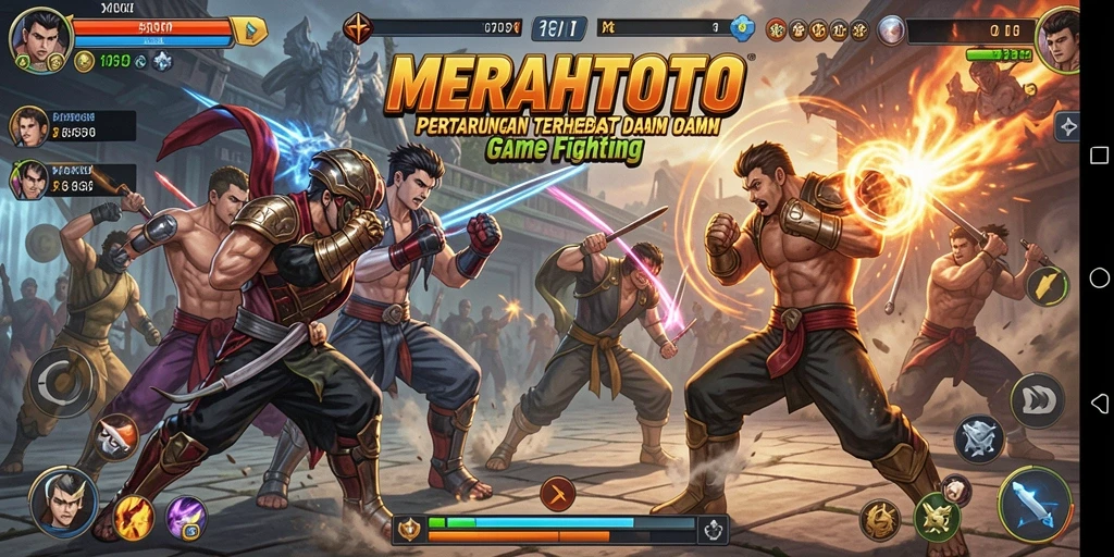 Tangkapan layar permainan <strong>MERAHTOTO</strong> yang menunjukkan aksi pertarungan yang mendebarkan.
