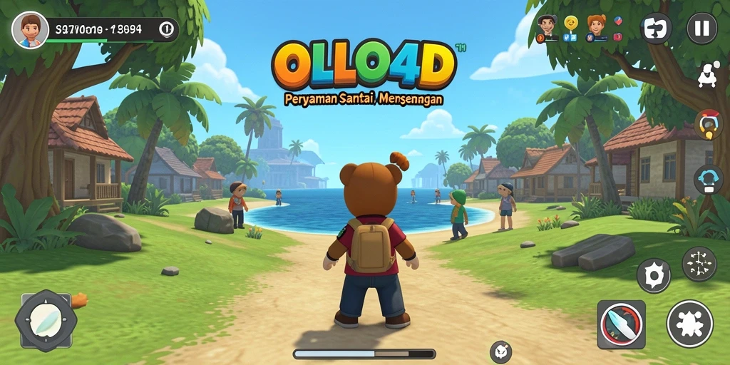Tangkapan layar utama OLLO4D menampilkan gameplay seru dan menantang.