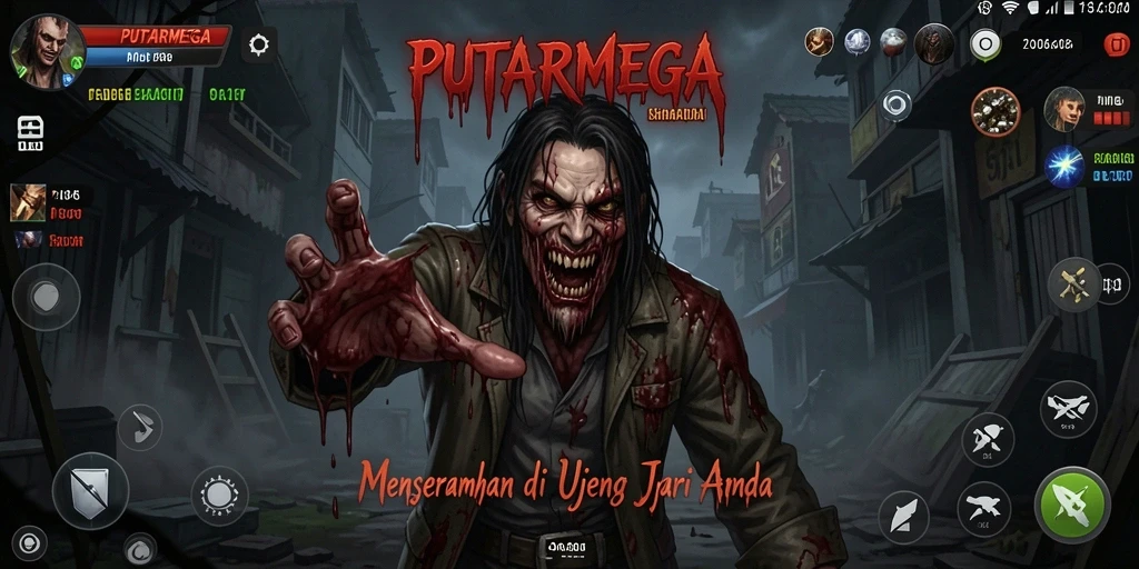 Screenshot gameplay PUTARMEGA dengan suasana Horror yang menegangkan.