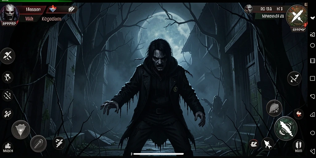 Tangkapan layar menampilkan suasana mencekam dalam gameplay RPRPRP.