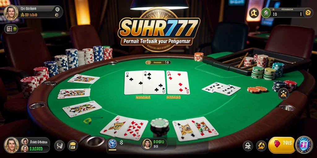 Tampilan gameplay poker yang mengasyikkan dan interaktif
