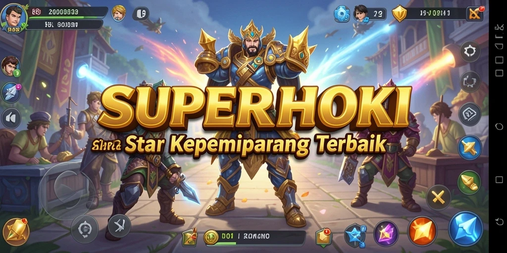 Tampilan gameplay seru dari SUPERHOKI yang memperlihatkan strategi tim.
