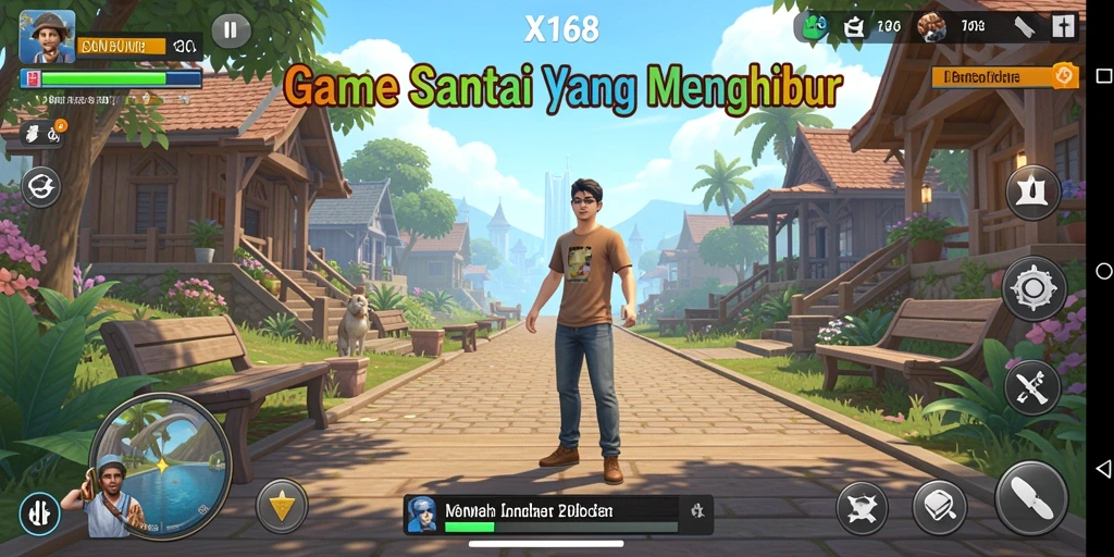 Tampilan gameplay X168 yang penuh warna dan menyenangkan.