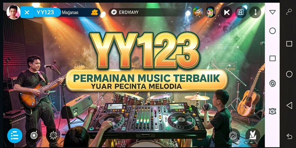 Tampilan gameplay seru di YY123 dengan berbagai lagu menarik.